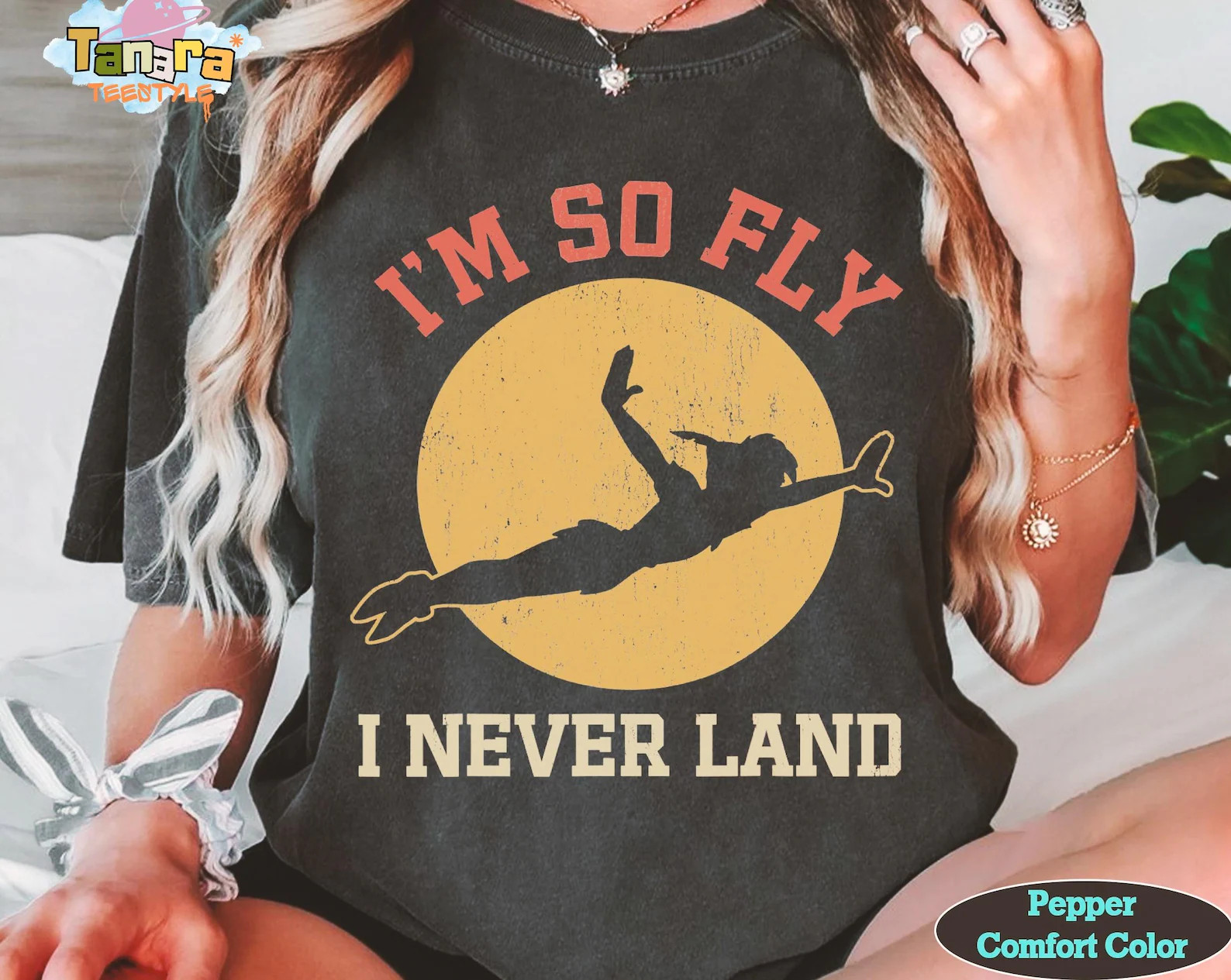 Retro 90s Peter Pan So Fly Moon I Never Land Tee, Crop Top, Vintage Disney Shirt, WDW Magic Kingd... | Etsy (US)