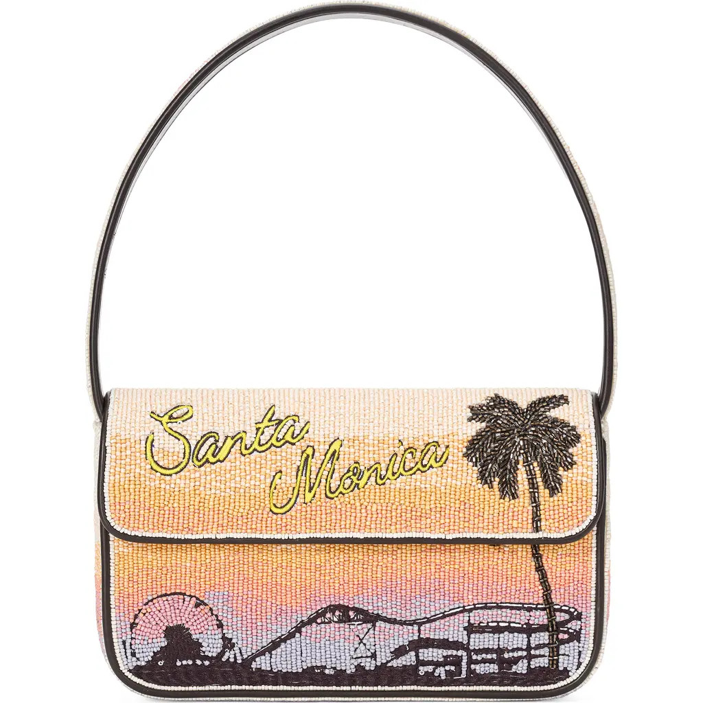 STAUD Tommy Beaded Shoulder Bag in Santa Monica Sunset at Nordstrom | Nordstrom
