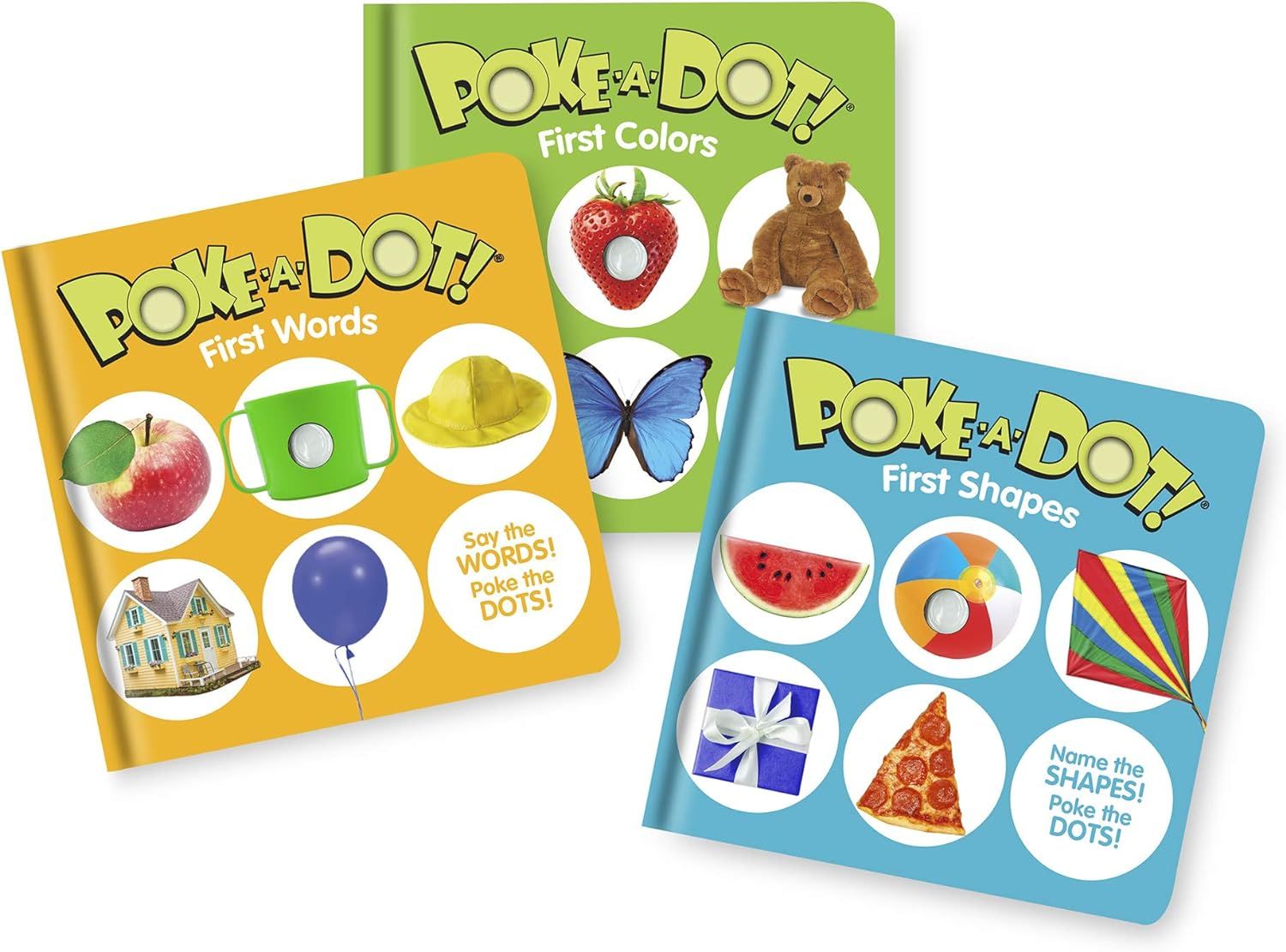 Melissa & Doug Children’s Books 3-Pack – Poke-a-Dot First Words, First Shapes, First Colors | Amazon (US)