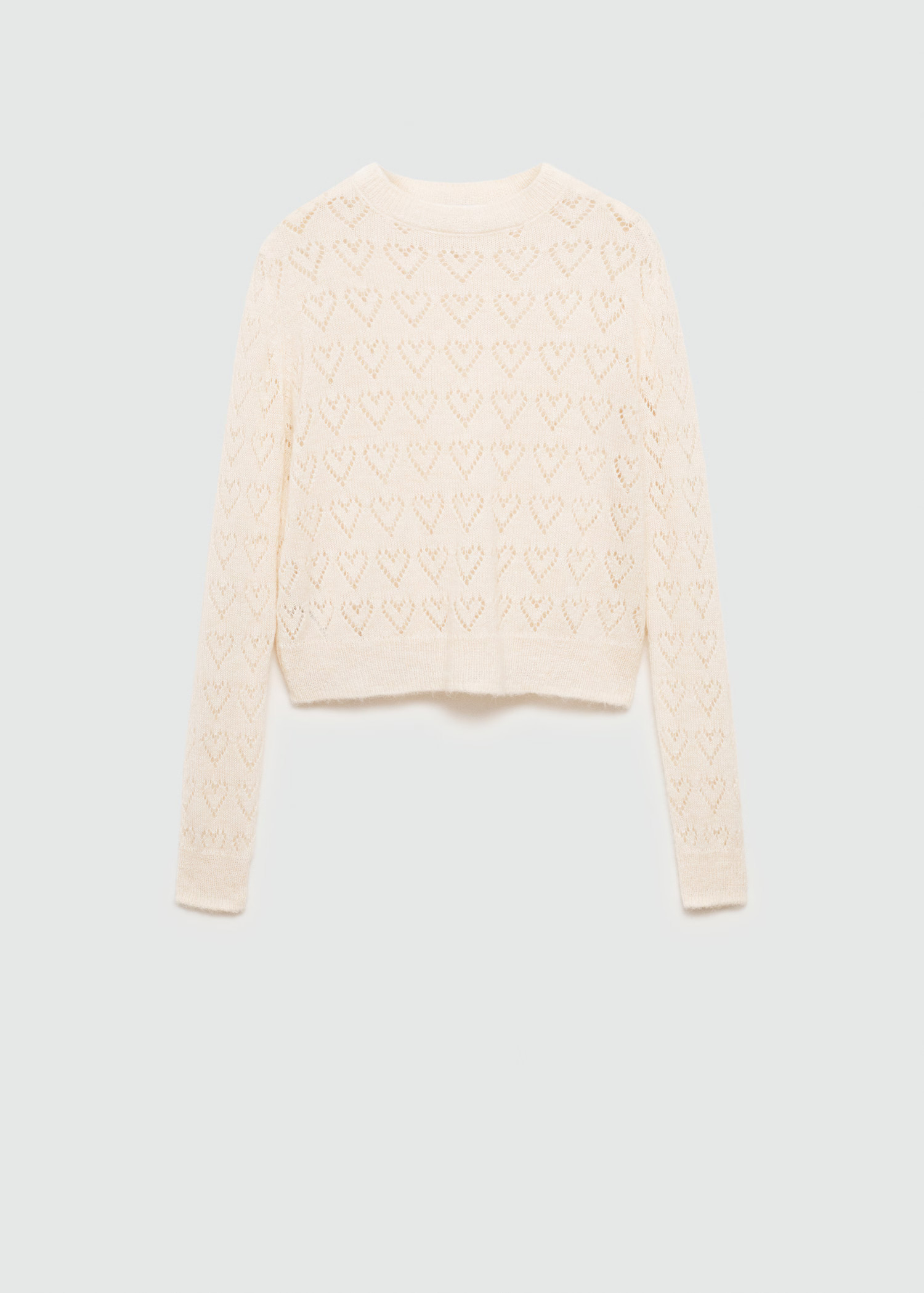 Sweater with openwork heart details - Women | MANGO USA | MANGO (US)