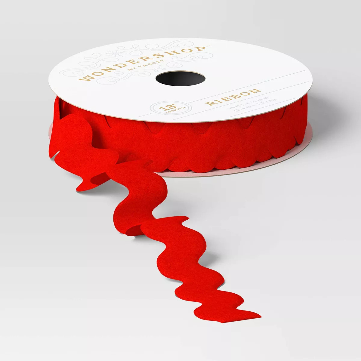 18' Christmas Fabric Ribbon Red Ric Rac - Wondershop™ | Target