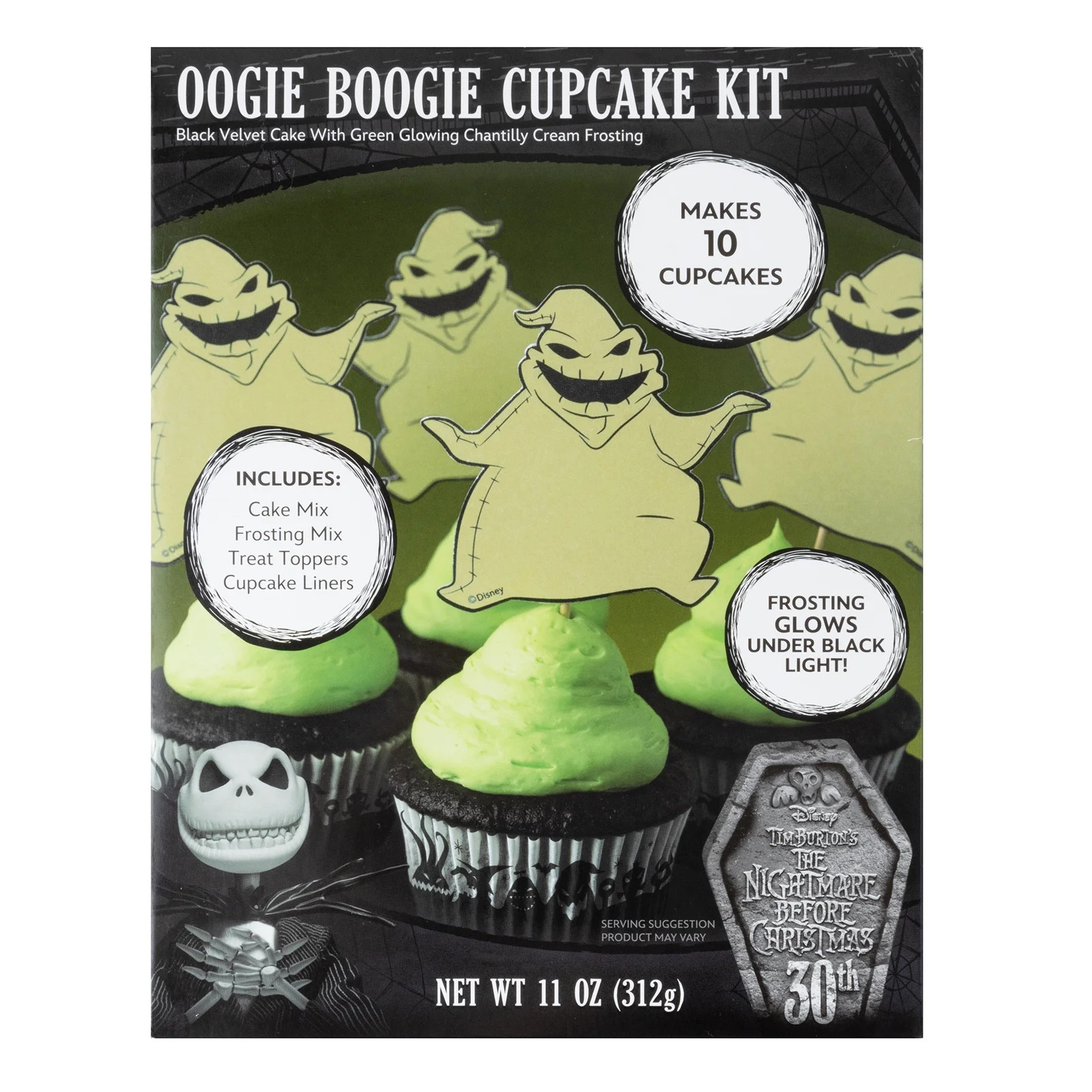 The Nightmare Before Christmas Kit Oogie Boogie Cupcakes Shelf-Stable | Walmart (US)