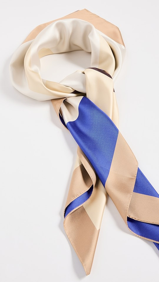 Colorblock Logo Oversize Square Double Sided Scarf | Shopbop