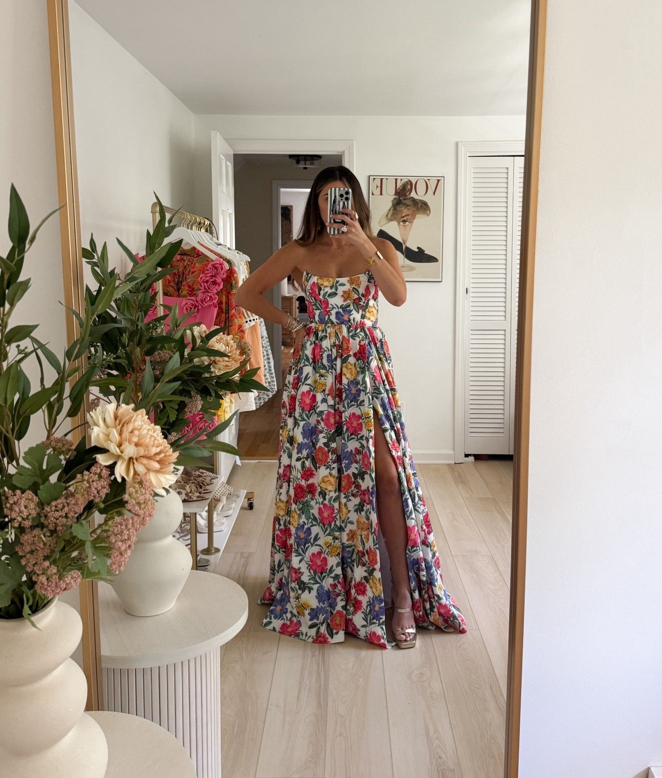 This floral gown is what dreams are made of, perfect for a spring or summer wedding especially a black tie one! (PS… I just sucked the straps in as the website suggests for the strapless look!)

& it’s on MAJOR sale over 50% off!!!! Wearing size small!

#LTKWedding #LTKgrwm #LTKootd