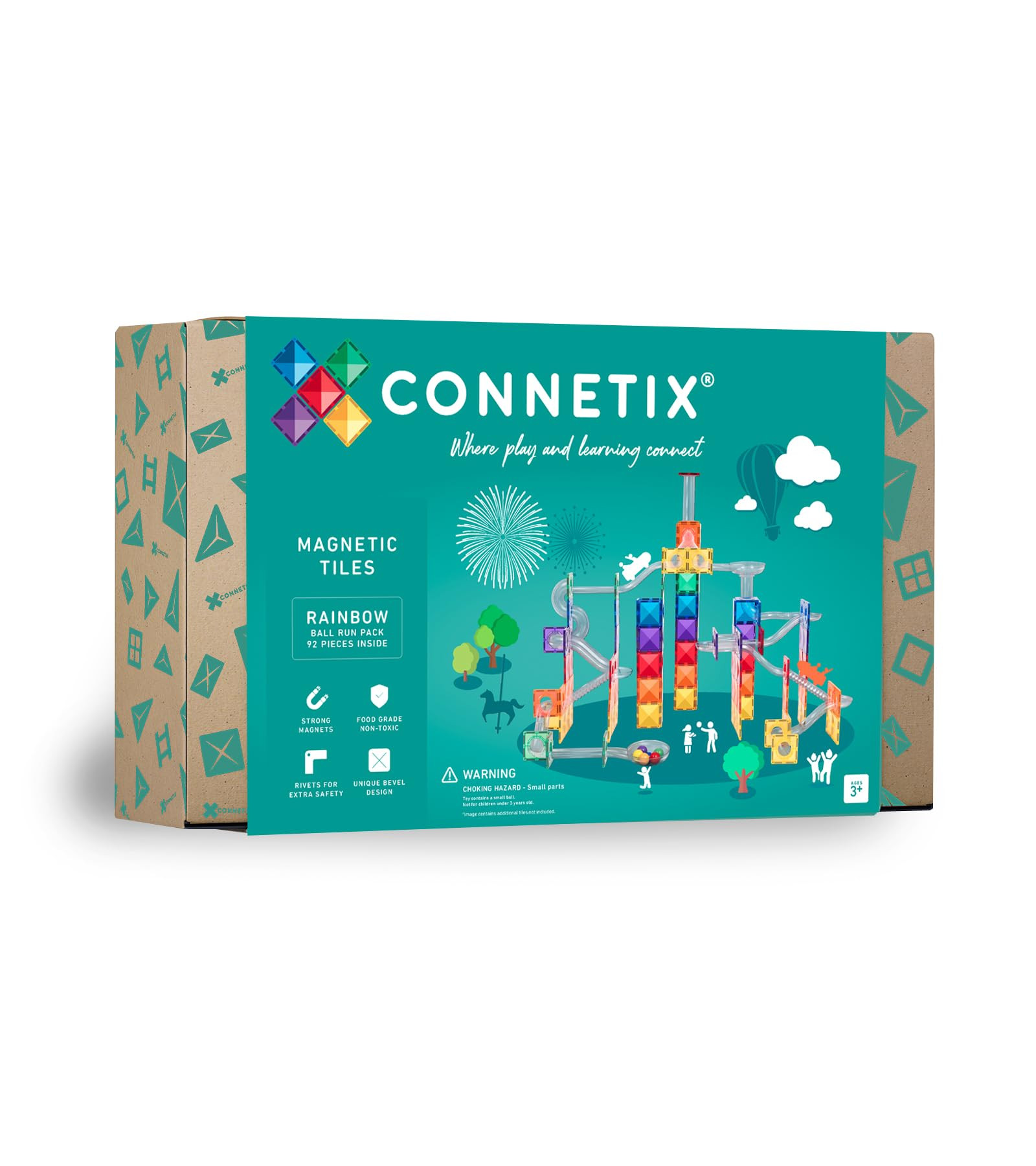 CONNETIX Rainbow Ball Run Pack, 92 Pieces | Amazon (US)
