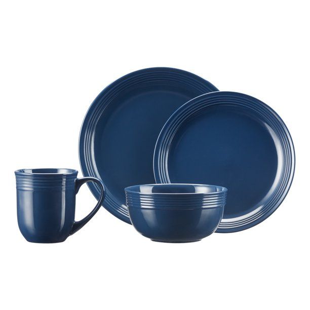 Mainstays Chiara 16-Piece Navy Dinnerware Set | Walmart (US)