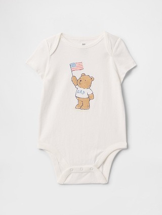 Baby Brannan Bear Americana Logo Bodysuit | Gap (US)