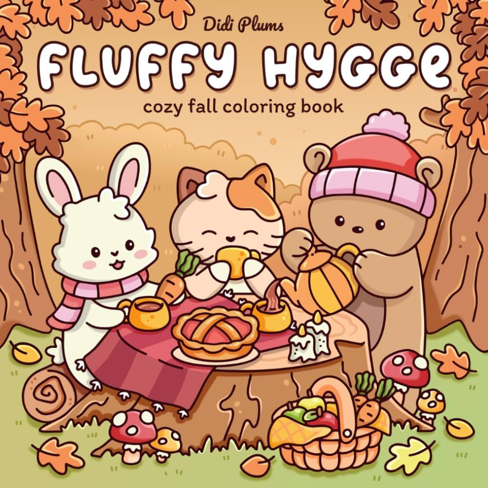 Fluffy Hygge: Cozy Fall Coloring Book for Adults & Teens Featuring Adorable Animal Friends in Cut... | Amazon (US)