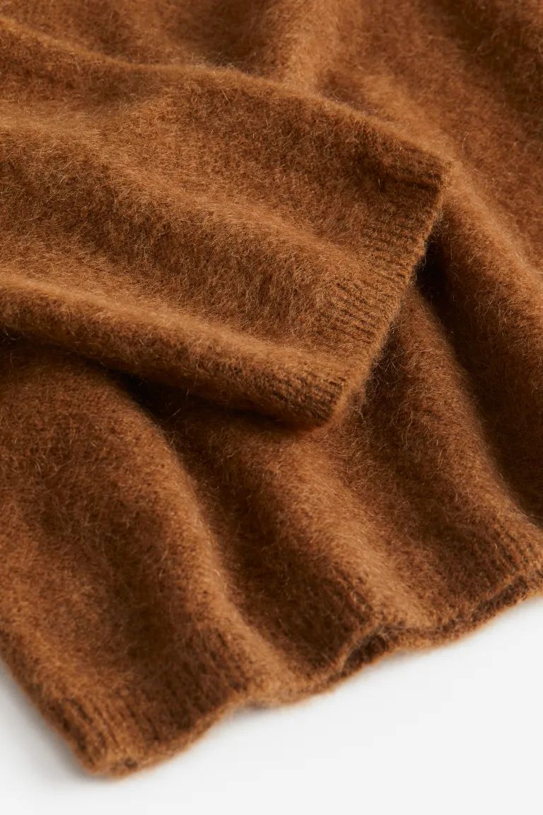 Oversized Mohair-blend Sweater - Dark orange - Ladies | H&M US | H&M (US + CA)