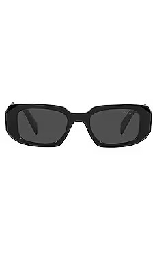 Prada Sculto Reo Irregular Rounded in Black & Dark Grey from Revolve.com | Revolve Clothing (Global)