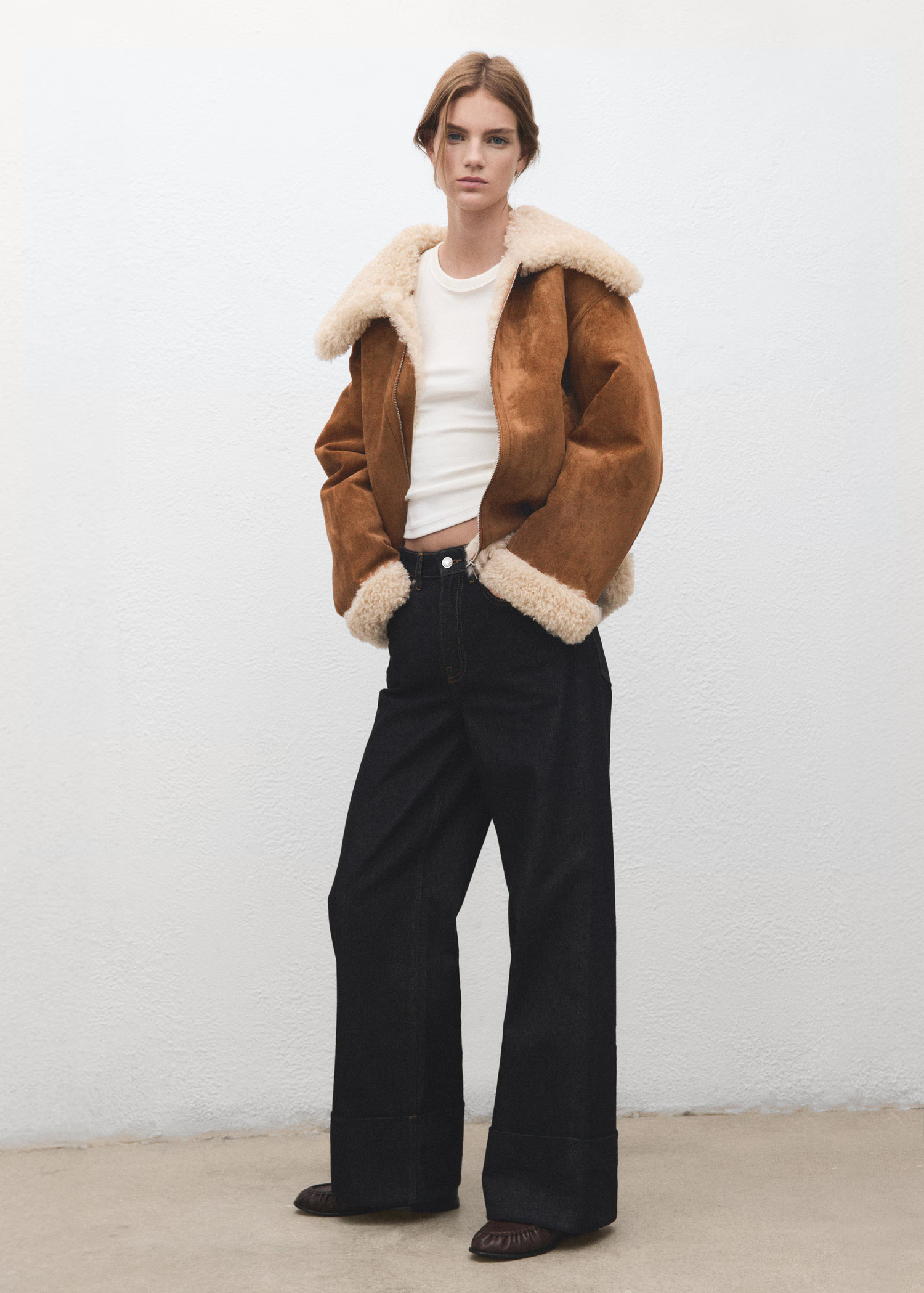 Double-faced shearling jacket | Mango (US/MX/AU)