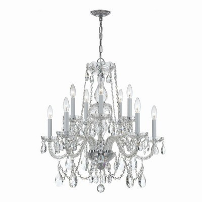 Crystorama Lighting Traditional Crystal 10 - Light Chandelier in Polished Chrome | Target