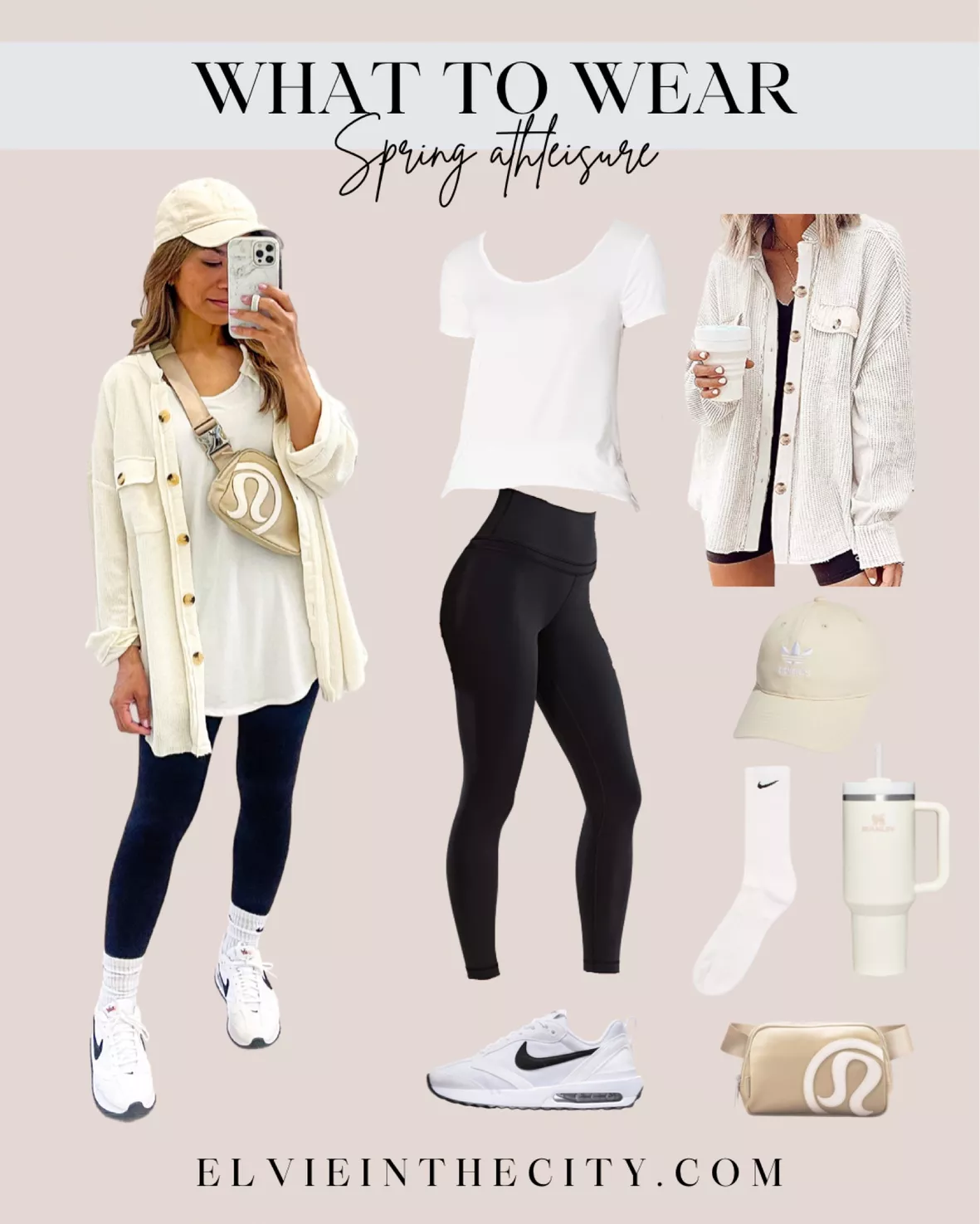 Spring Athiesure from !  Outfits with leggings, White leggings outfit,  Trendy outfits with leggings