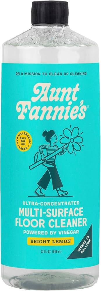 Aunt Fannie's Ultra Concentrated Floor Cleaner Vinegar Wash, Multi-Surface Floor Cleaner For Mopp... | Amazon (US)