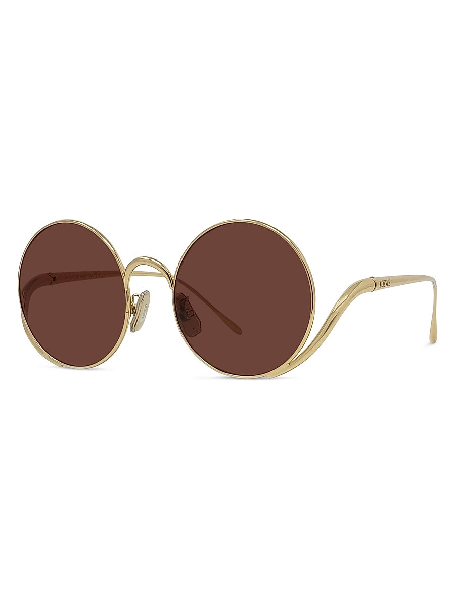 Women's 50MM Round Sunglasses - Gold Bordeaux | Saks Fifth Avenue