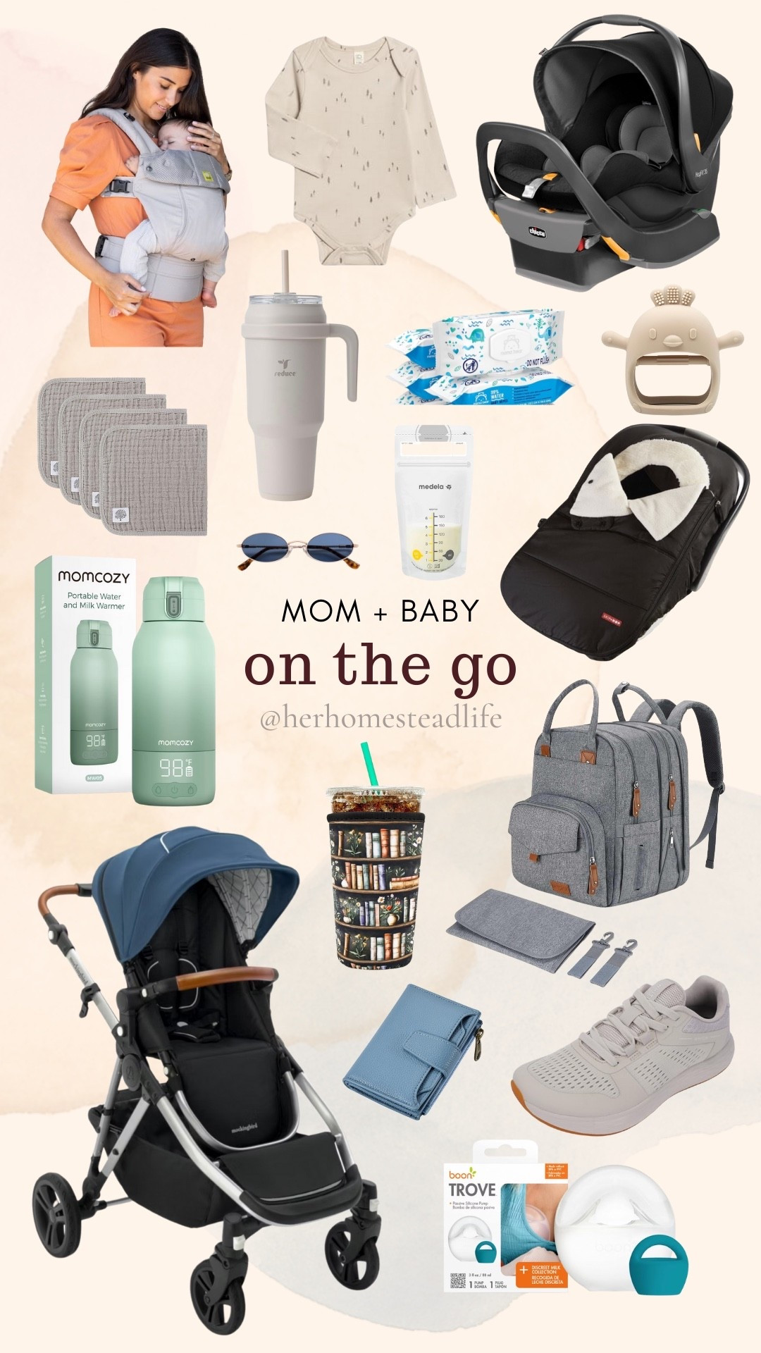 On the go essentials for mom and baby

Car seat | burp cloths | stroller | coffee cozy | diaper bag | barefoot sneakers | car seat bunting | baby bunting | baby teething mit | water tumbler | trove | milk collector | breast feeding | nursing | baby carrier | long sleeve baby onesie | wallet | mockingbird stroller | double stroller | baby wipes | sunglasses 

#LTKActive #LTKBaby #LTKmomlife