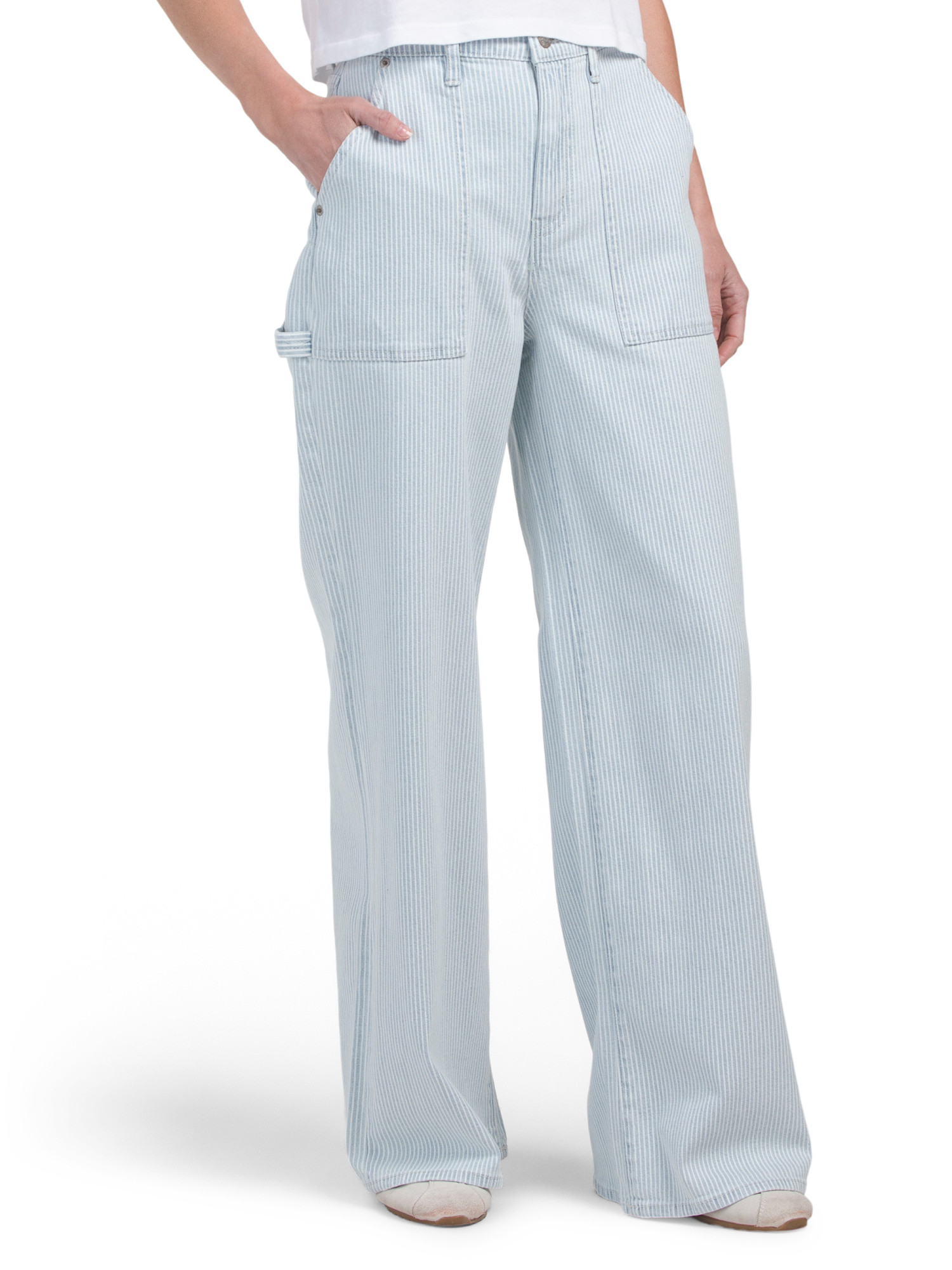 Far Out Utility High Rise Wide Leg Jeans | TJ Maxx