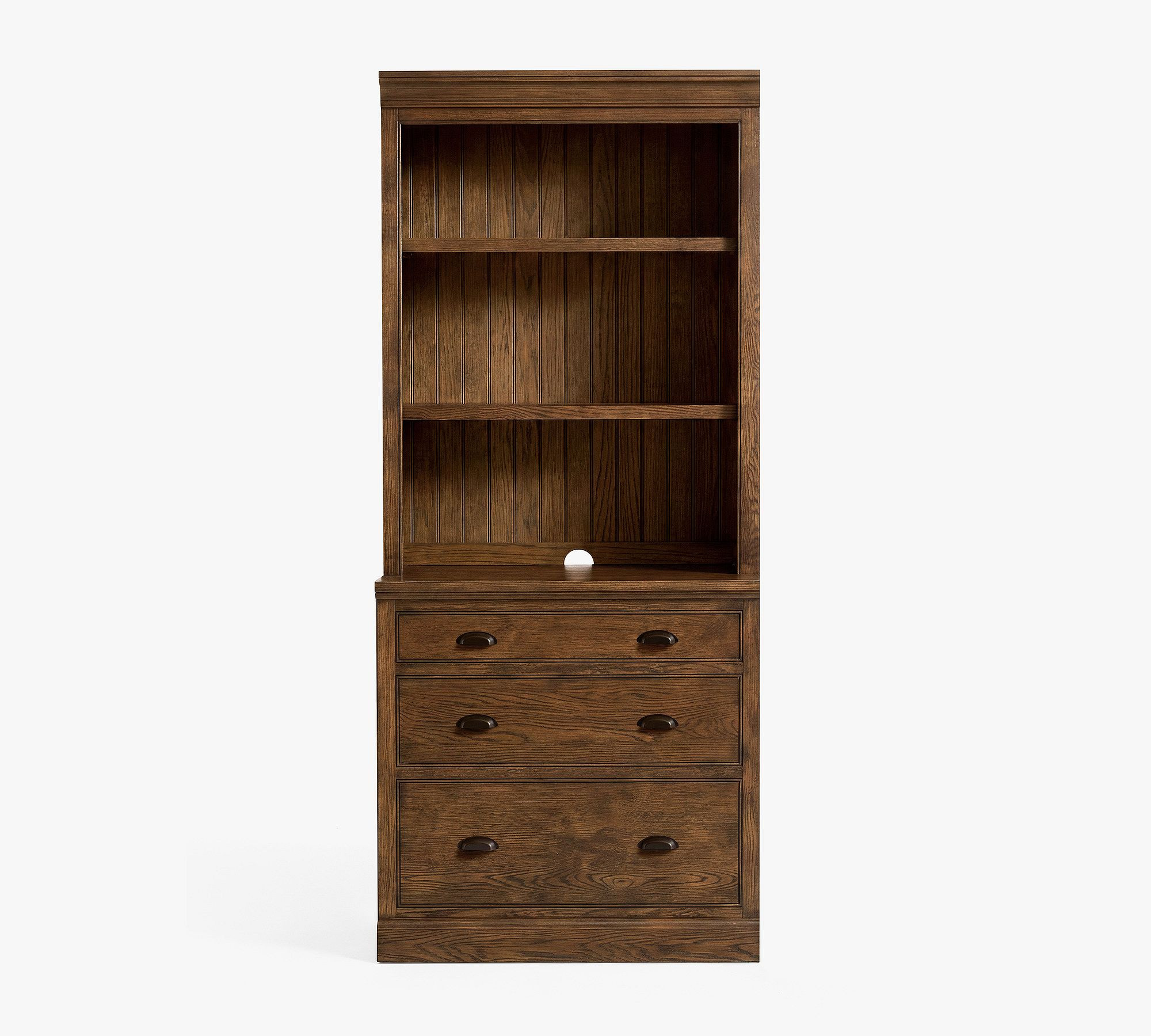 Aubrey Storage Shelf with 3-Drawer Cabinet (36"-72") | Pottery Barn (US)