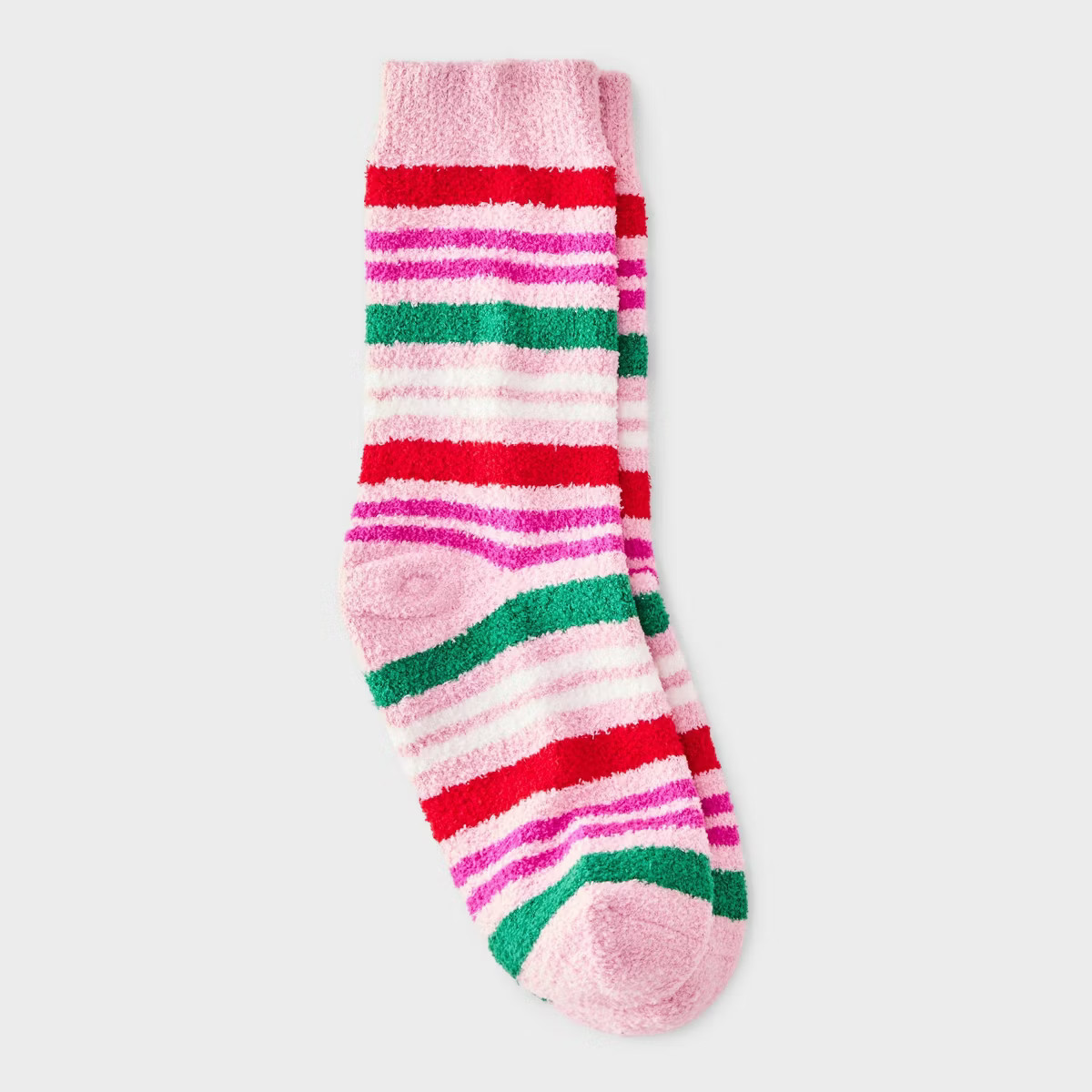 Women's Lollipop Christmas Cozy Crew Socks - Pink 4-10 | Target