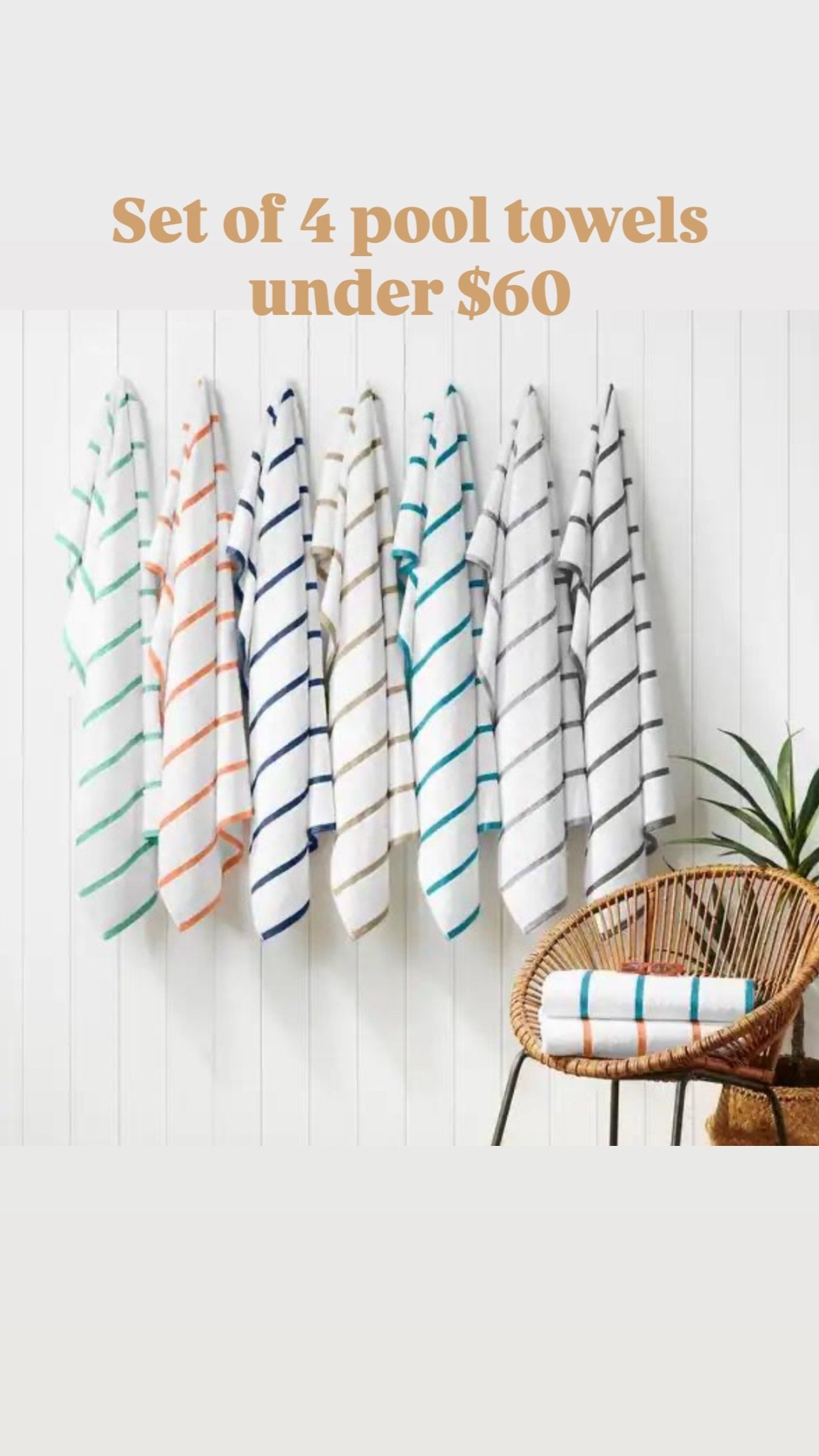 These striped cotton pool towels give luxury living vibes for sure! Perfect for a summer vacation at home. Set of for under $60 at Bed, Bath & Beyond.

#LTKHome #LTKSaleAlert #LTKSeasonal