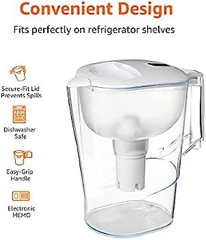 Amazon Basics 10-Cup Water Pitcher with Water Filter Included, Compatible with Brita | Amazon (US)