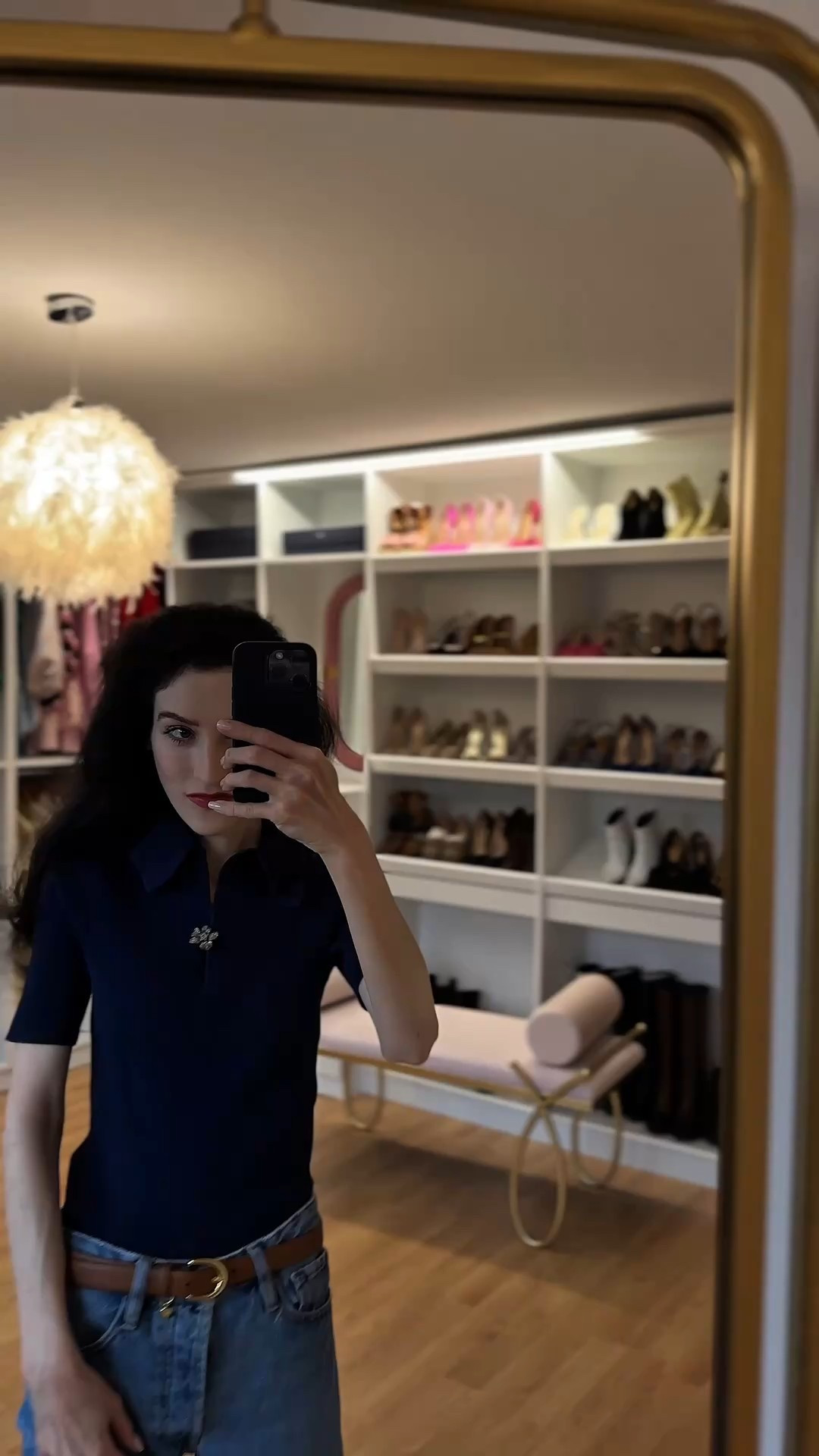 Navy Polo Shirt, brooch, Blue Straight Jeans, Kitten Heels, slingbacks, Slingback pumps, blue jeans, brown belt, look simples, spring outfit, look casual, look basico, look casual femenino, spring capsule wardrobe, spring fits, New York spring outfits

#LTKmorningroutine #LTKNYFW #LTKSeasonal