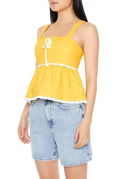 Lace-Trim Flounce Top | Forever 21