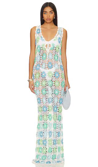 Vacay Tank Coverup in White Multi Floral | Revolve Clothing (Global)