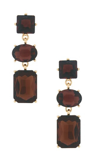 Allie Earrings in Burgundy | Revolve Clothing (Global)