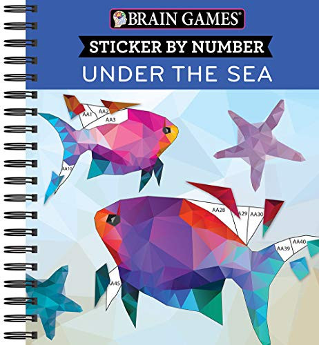 Brain Games - Sticker by Number: Under the Sea - 2 Books in 1 (42 Images to Sticker) | Amazon (US)