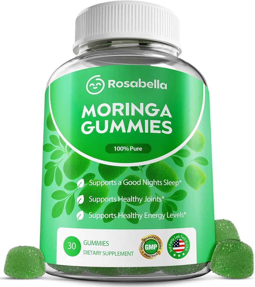 Rosabella Moringa Gummies – Moringa Leaf Extract 1000mg Equivalent Per Serving – Natural Ener... | Amazon (US)