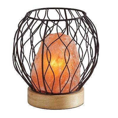 Hope Himalayan Salt Table Lamp (Includes Light Bulb) Black - Adesso | Target