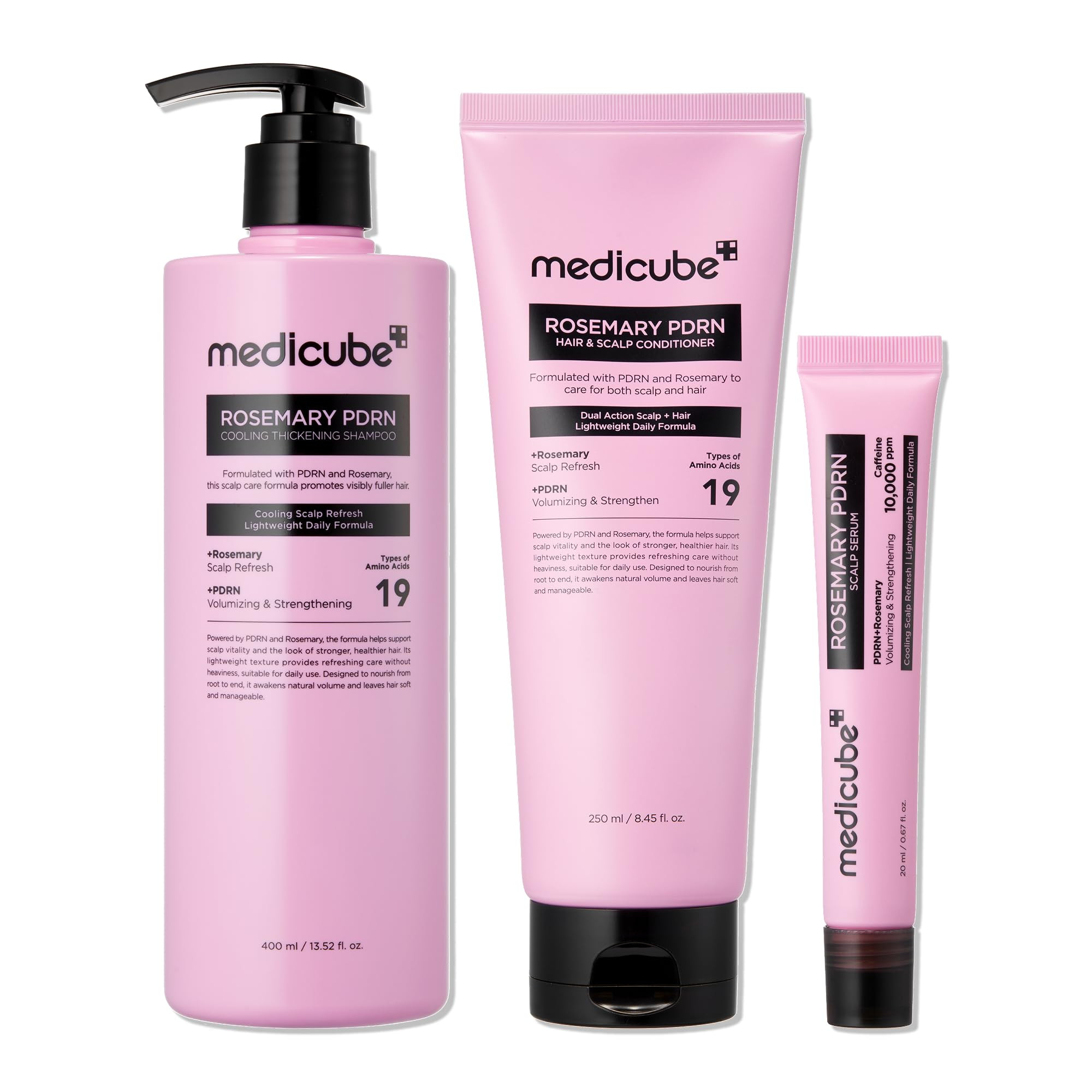 medicube Rosemary PDRN Korean Hair Care Set: Shampoo, Conditioner & Serum | Amino Acids For Thick... | Amazon (US)