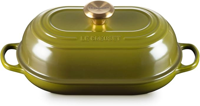 Le Creuset Enameled Cast Iron Signature Oval Bread Oven, 11.5 inch, Olive | Amazon (US)