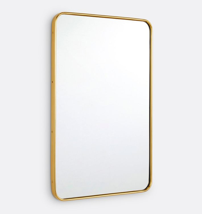 Rounded Rectangle Metal Framed Mirror | Rejuvenation