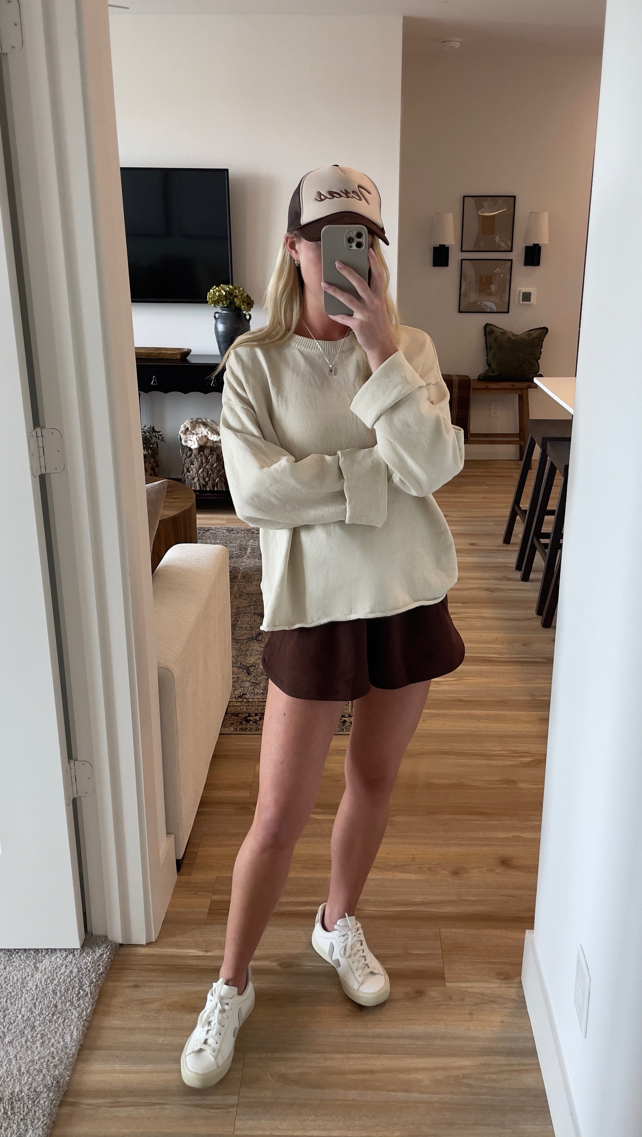 Casual lounge outfit!

Details: Amazon trucker hat, cream H&M pullover, lululemon lounge shorts (6), white sneakers

Lounge shorts/ lululemon/ Activewear/ gym outfit/ minimalist style/ ootd/ fall outfits/ comfy outfit/ lounge outfit/ casual outfit/ class outfit
#fallfits #shorts #lounge #athleisure #trendyfits #ootdstyle #ootd 

#LTKSeasonal #LTKActive #LTKU