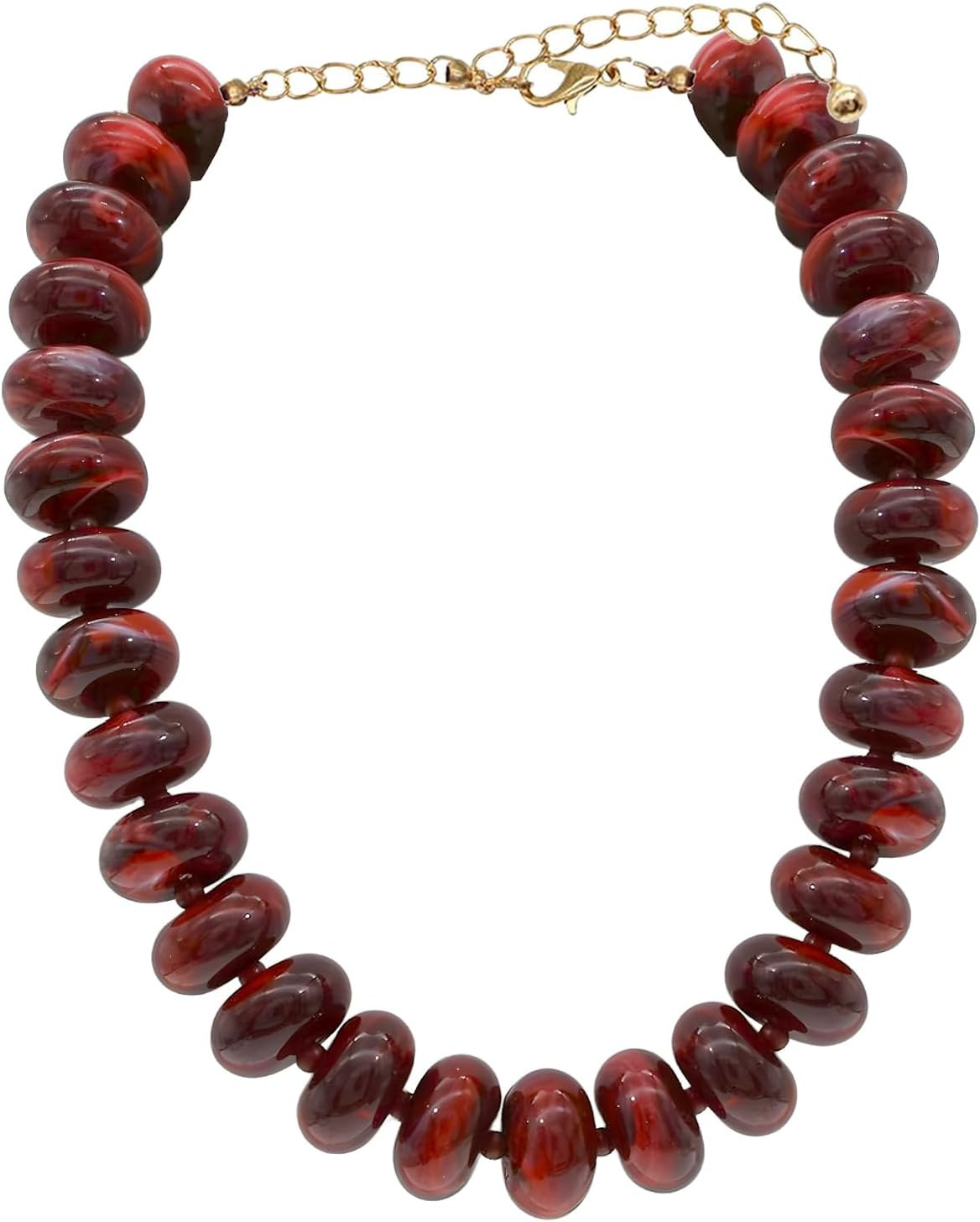 We We Chunky Colorful Beaded Necklace for Women Large Boho Statement Bead Chokers Necklaces Turquoise Blue Big Beads Jewelry Neck Summer Beach | Amazon (US)