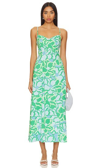 Allegra Midi Dress in Spring Tiffany Floral | Revolve Clothing (Global)