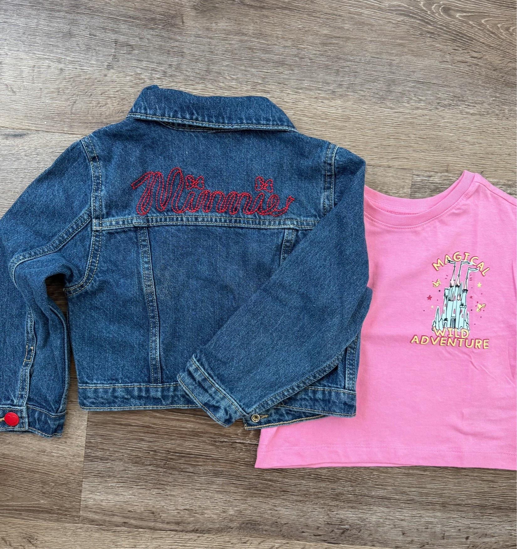 Disney outfits 50% off!
Toddler girl Disney outfits
Minnie Mouse denim jacket
Disney princess outfit 
Disney world outfit
Disney land outfit 
Old navy sale
Back to school

#LTKmomlife #LTKKids #LTKSaleAlert