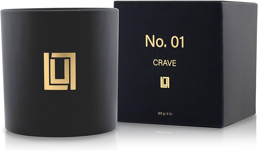 Lulu Candles | No. 01 Crave | Bergamot, Patchouli, Amber | Luxury Scented Soy Jar Candle | Hand P... | Amazon (US)