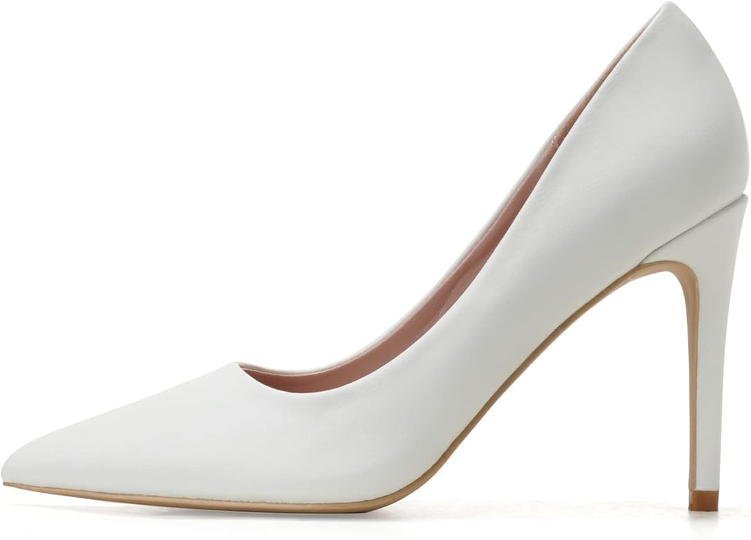 EBYNUE Women's Pumps Sexy Pointed Toe Closed Toe Heels 4 Inch Heels | Amazon (US)