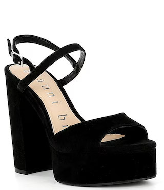 Calvan Suede Platform Block Heel Sandals | Dillard's