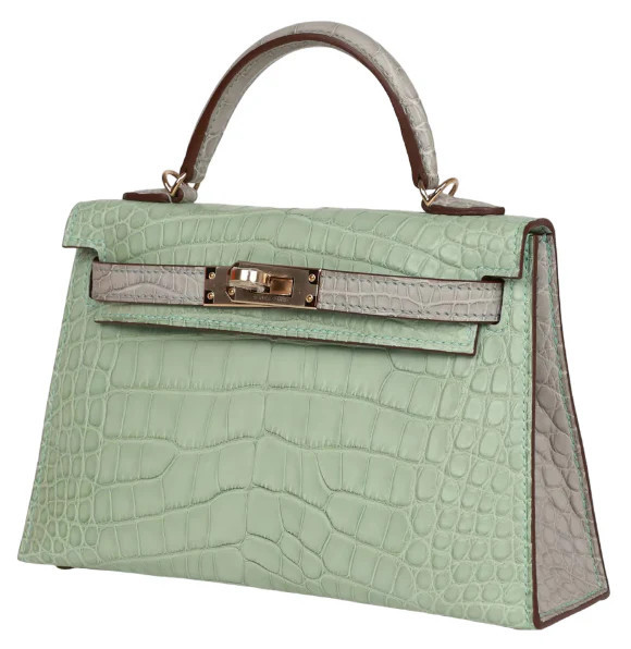 Hermès Kelly 20 Horse Shoe Stamped Sellier Mississippiensis Alligator Matte Bi-Colour | Italist.com US