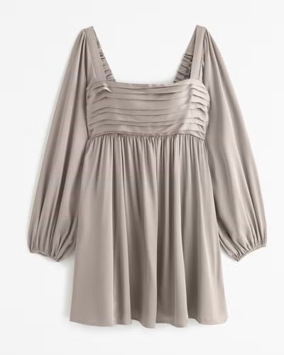 Women's Emerson Satin Long-Sleeve Mini Dress | Women's | Abercrombie.com | Abercrombie & Fitch (US)