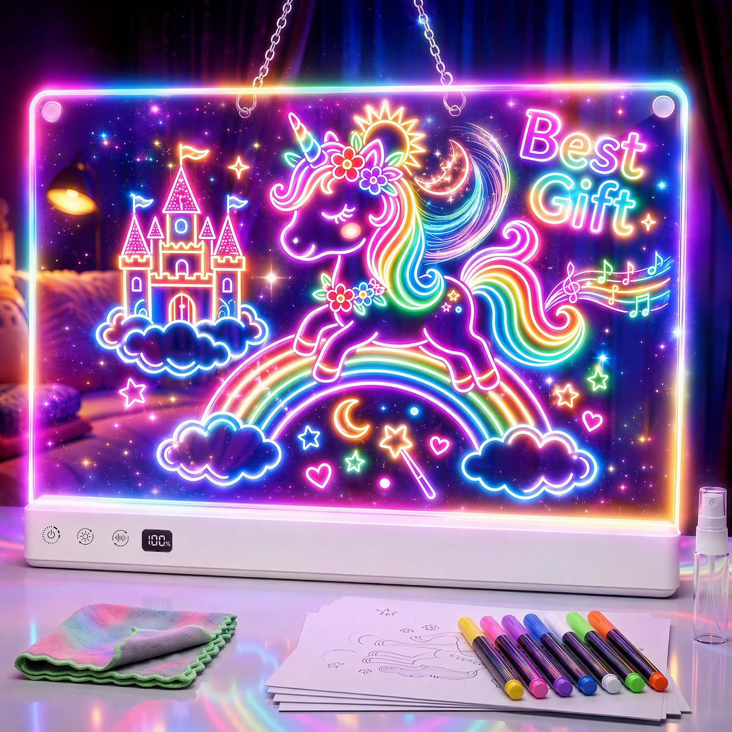 Rechargeable LED Drawing Board for Kids Birthday Christmas Gift for Girls | Amazon (US)
