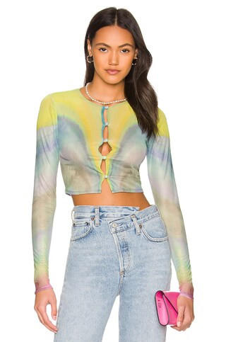AFRM Mikka Top in Multi Watercolor from Revolve.com | Revolve Clothing (Global)