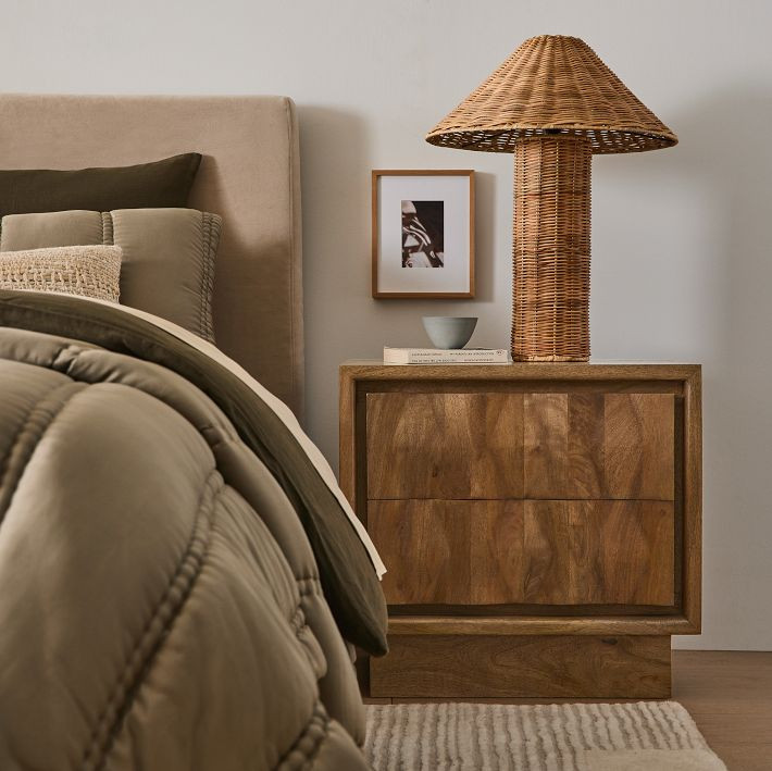 Carved Pattern Nightstand (26") | West Elm (US)