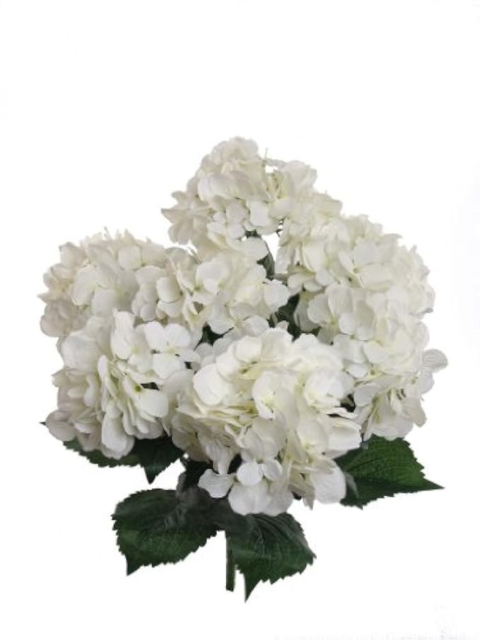 Larksilk Hydrangea Artificial Flower, 22", White | Amazon (US)
