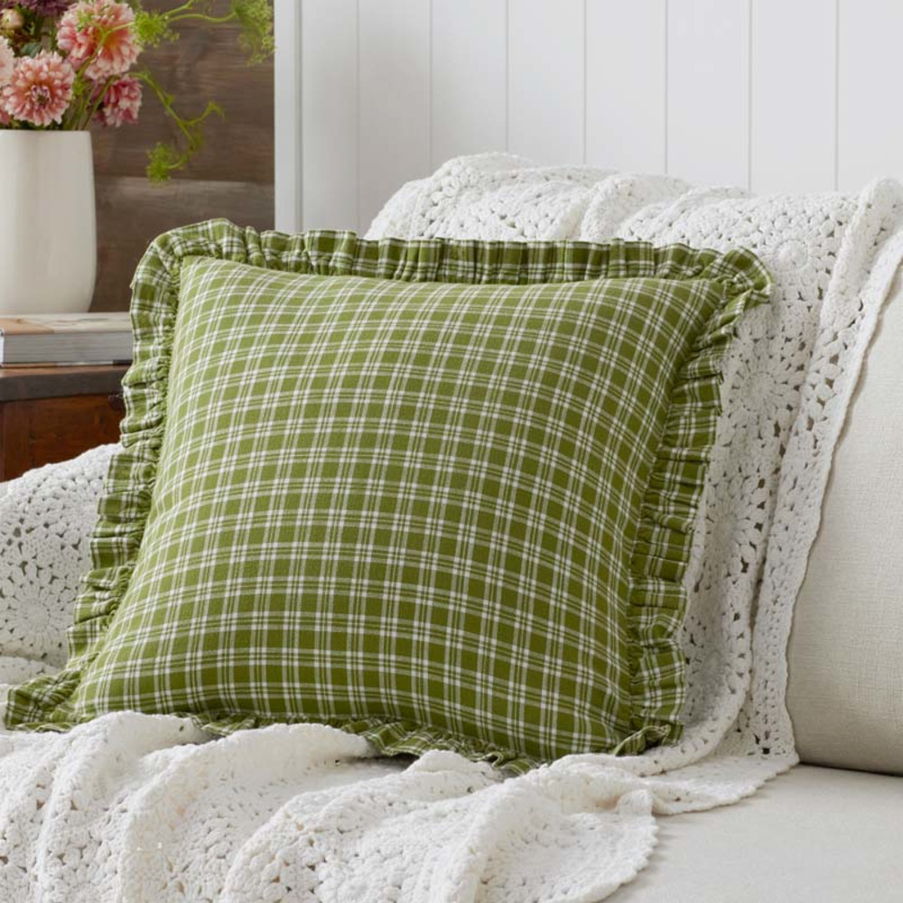 Classic Plaids Yarn-Dyed Cotton Decorative Square Pillow Cover - Henri Plaid | The Company Store