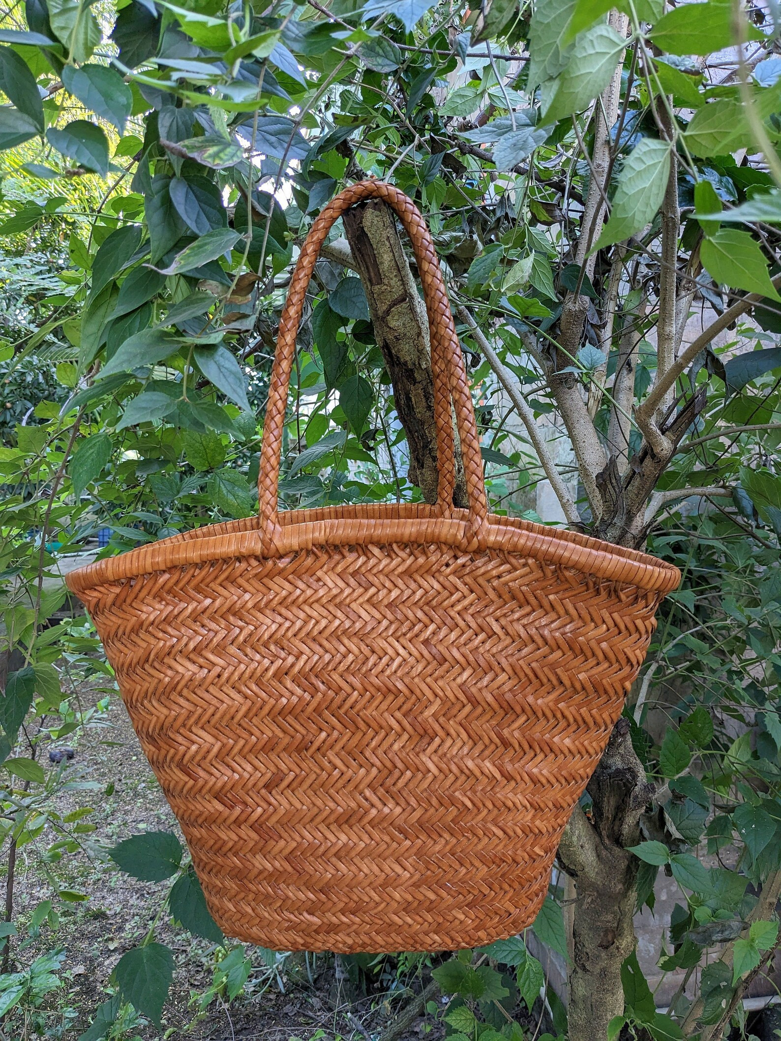 ALTICA Genuine Leather Hand Woven Ladies TOTE Bag - LULU - Tan - Etsy UK | Etsy (US)